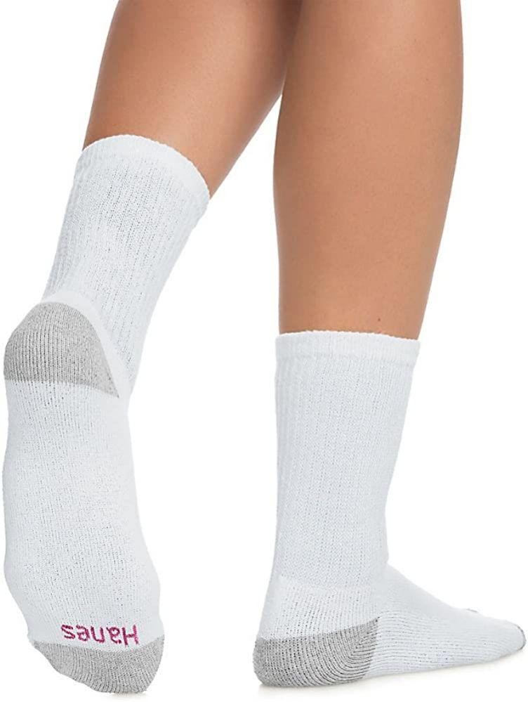 720 Wholesale Hanes Crew Sock For Woman Shoe Size 4-10 White Sock Size 9-11 image