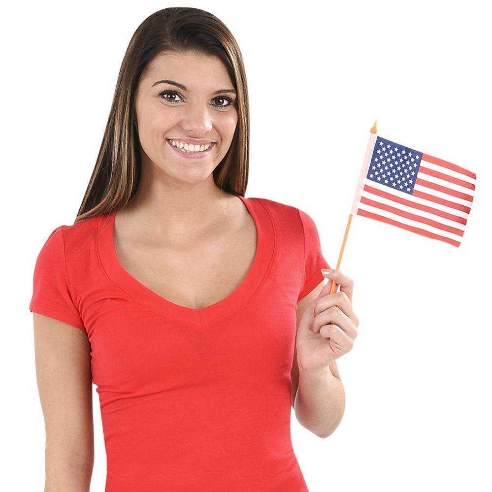 2400 Wholesale 4 inch x 6 inch American Flag image