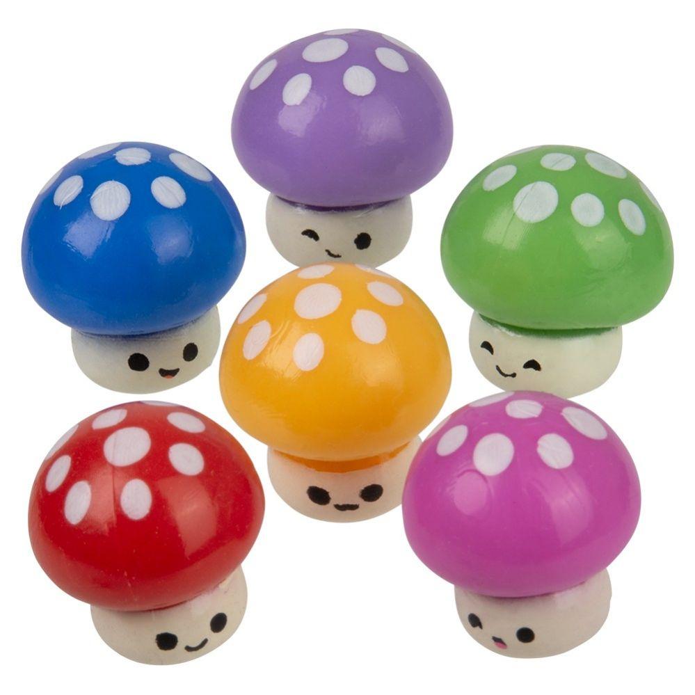 2000 Wholesale 1 inch Mini Mushroom Squeezy Figurines 100ct image
