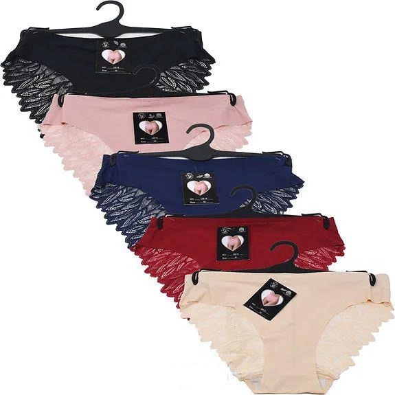 300 Wholesale 300 Women's Brief Retail Hanger Seamless Nylon Mix Colors And Size image