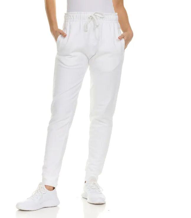 120 Wholesale Womens Fleece Lined 3 Pocket Jogger White Size 3X-Large image