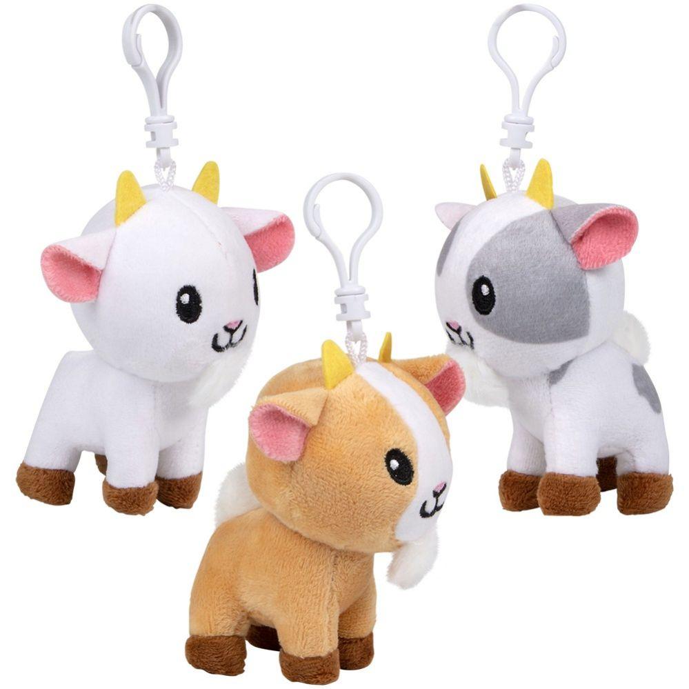 144 Wholesale 4 Inch Plush Goat Clip on image