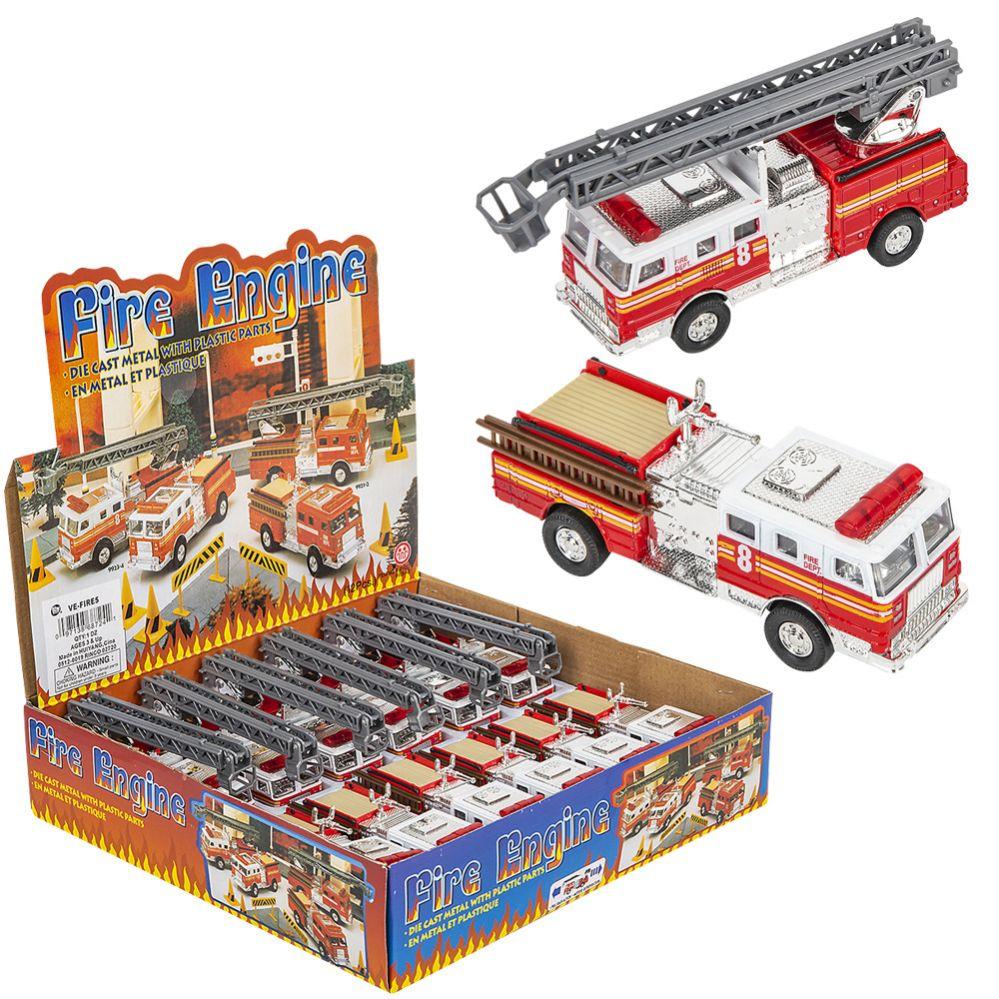 144 Wholesale 5.5 Inch DiE-Cast Pull Back Fire Truck image