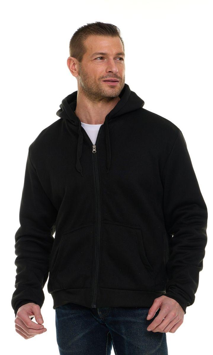 96 Wholesale Unisex Black Zipper Hoodie Cotton Fleece Lining 280gsm Assorted Sizes M-2x image
