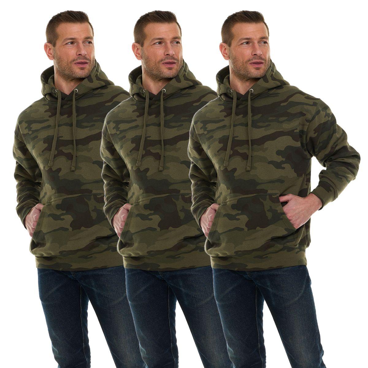 3 Wholesale Cotton Fleece Hooded Camo Printed Hoodie Size 3xlarge image
