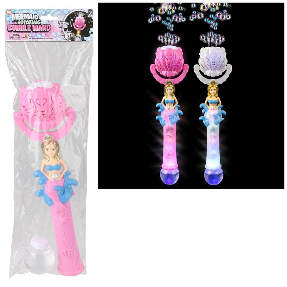 24 Wholesale 18 inch Mermaid Rotating Bubble Wand image