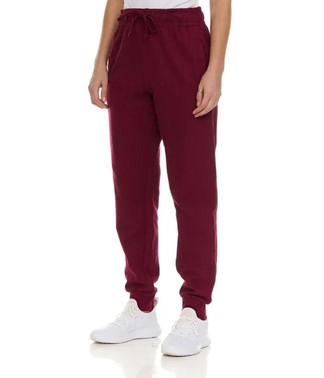 3 Wholesale Womens Fleece Lined Jogger With Pocket In Burgundy Size 3xlarge image