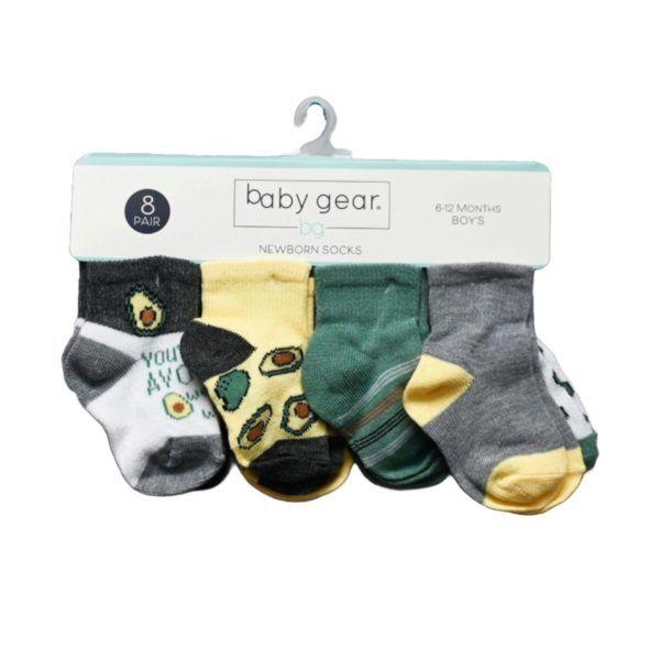 12 Wholesale Avocado Assorted Shorties Socks image