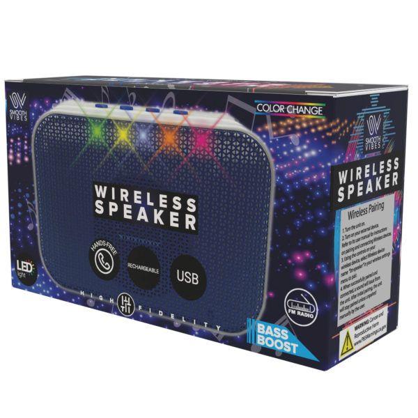 6 Wholesale Blue Wireless Portable Led Color Changing Speaker With Lanyard Handle image