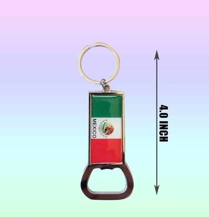 144 Wholesale  Mexico Flag Keychain Bottle Opener image