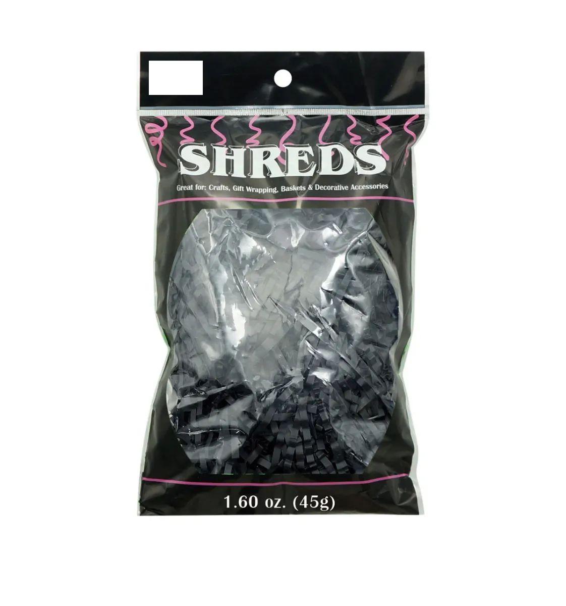 24 Wholesale Crinkle Paper Shred Black 1.6oz 3mm image
