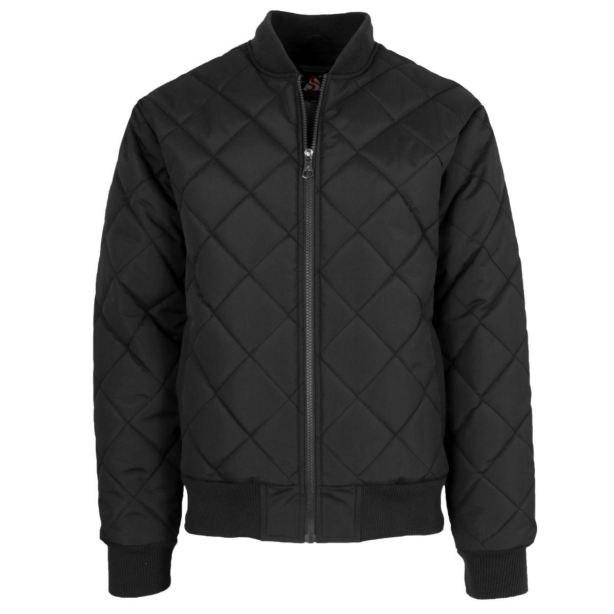 24 Wholesale Men's Heavyweight Quilted Bomber Jacket image
