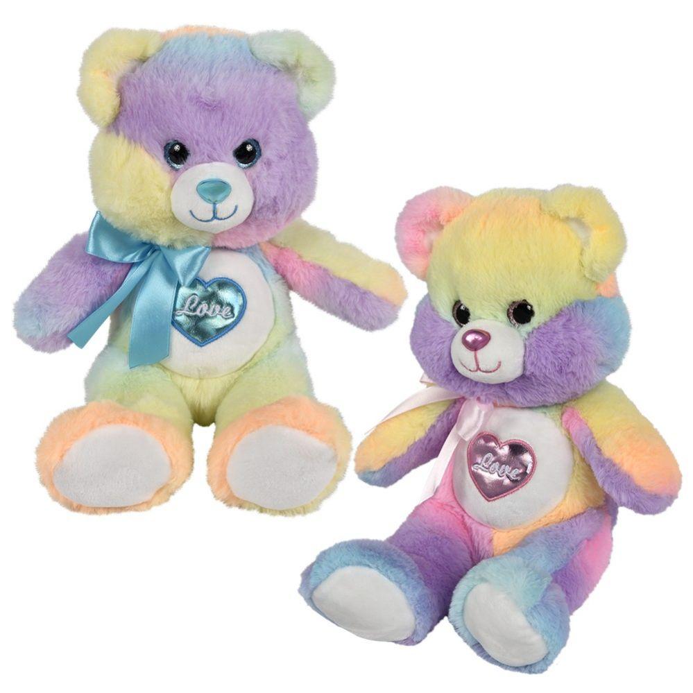 36 Wholesale 13 inch Cotton Candy Heart Bear image