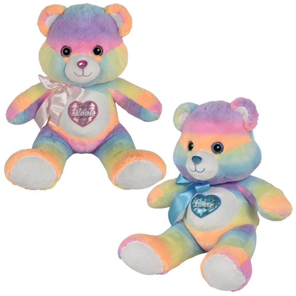 6 Wholesale 24 inch Cotton Candy Heart Bear image