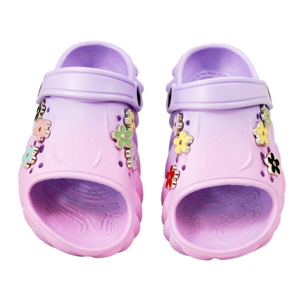 18 Wholesale Girl's Charm Clog Purple image