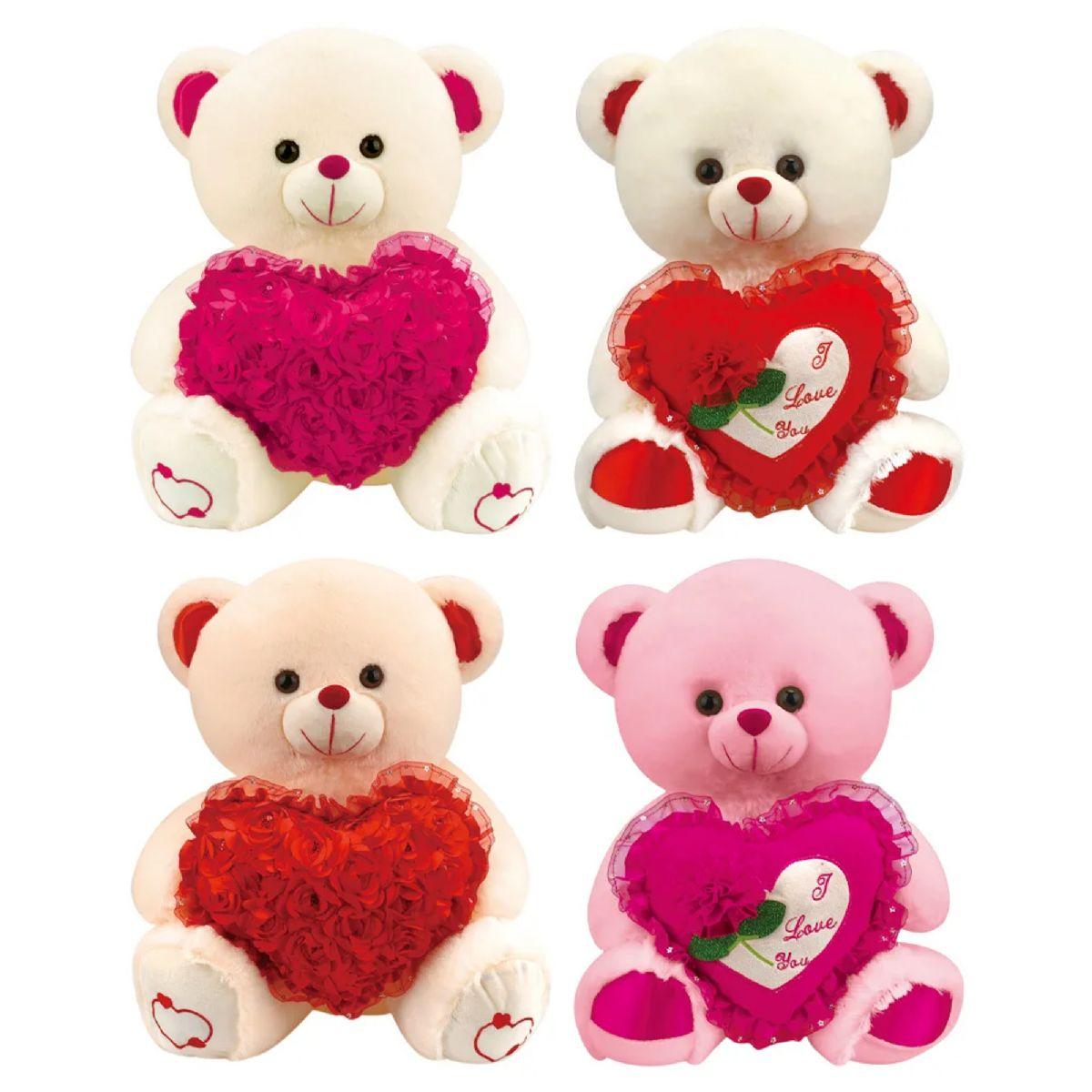 24 Wholesale 20 inch Bear With Heart & Roses image
