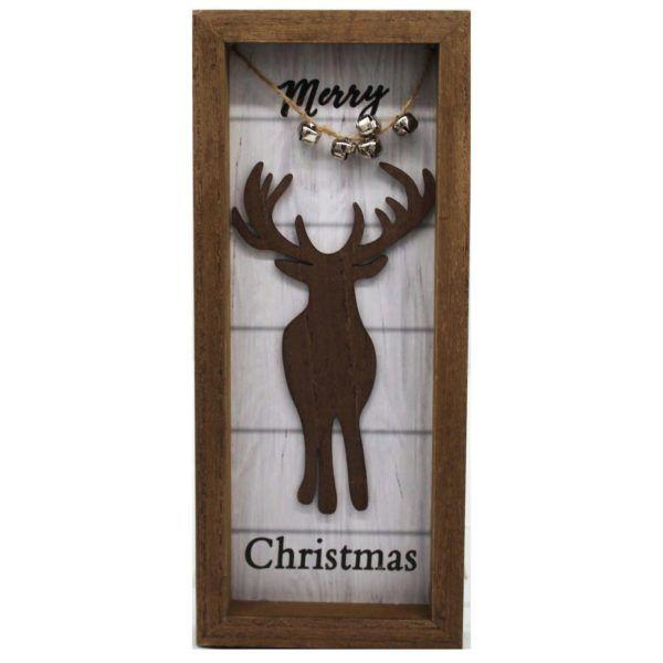6 Wholesale Merry Christmas Reindeer And Bells Tabletop Decor image