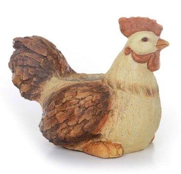 2 Wholesale Bh Polyresin Rooster Pot 17x11x13in image