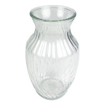 12 Wholesale Clear Swirl Glass Vase 4 X 8 Inches image