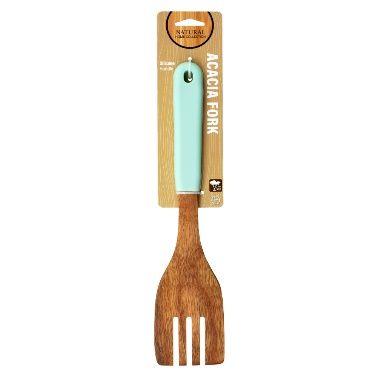 72 Wholesale Acacia Fork Silicone Handle image