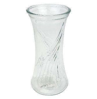 12 Wholesale Dimple Glass Vase 5 X 9.75 Inches image