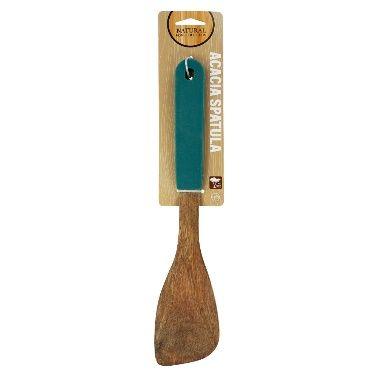 72 Wholesale Acacia Edge Spatula Silicone Handle image