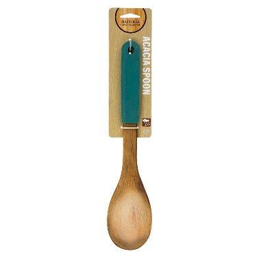 72 Wholesale Acacia Spoon Silicone Handle image
