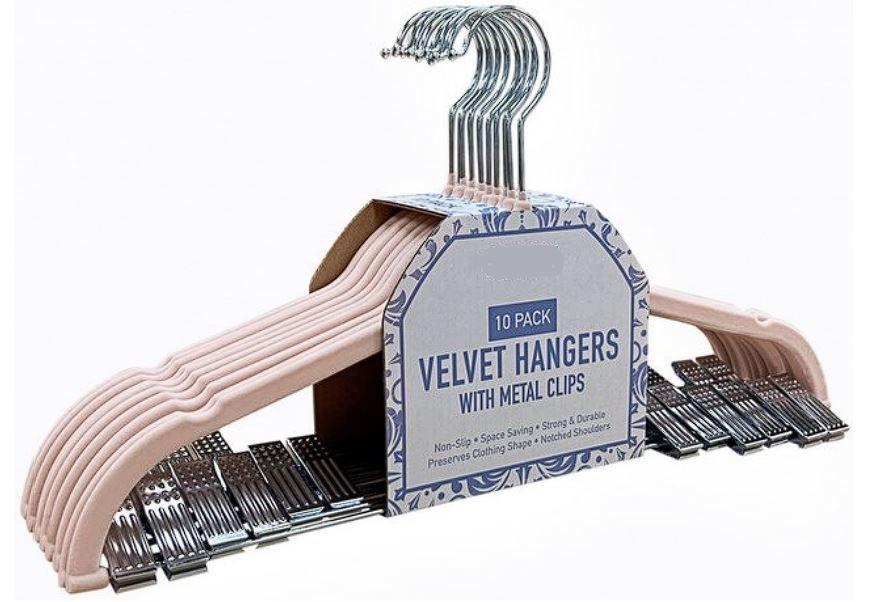 10 Wholesale Pink Hanger With Clips 10 image