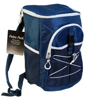 24 Wholesale Cooler 30 Can Insulated Backpack Navy image
