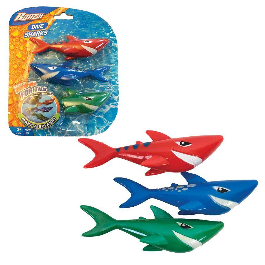12 Wholesale 3 Pc Dive Sharks image