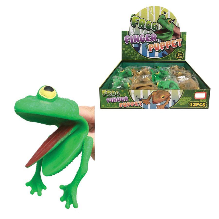 12 Wholesale 3.5 inch Frog Finger Puppet image