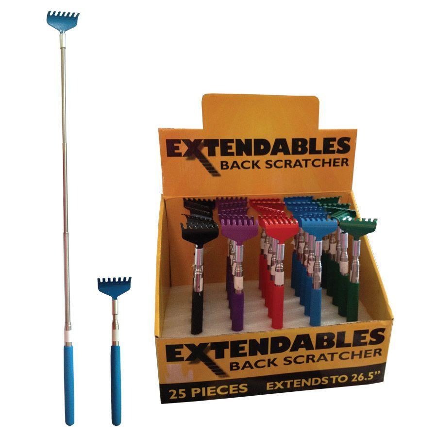 25 Wholesale Jumbo Metal Extendable Back Scratcher (asst. Colors) image
