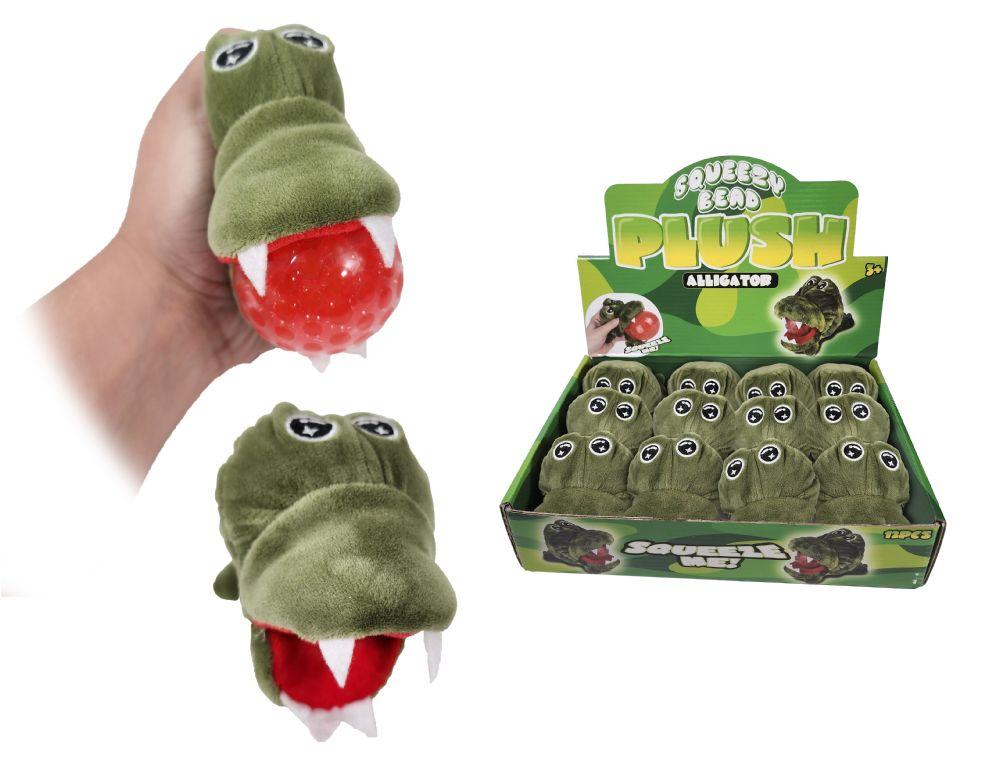 12 Wholesale 3 inch Plush Alligator Gel Bead Squishy image