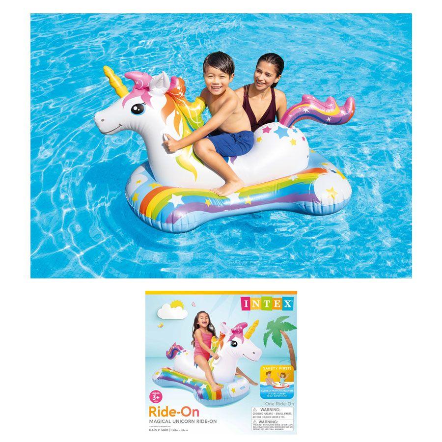 6 Wholesale Intex 64 inch Magical Unicorn RidE-On (57552ep) image