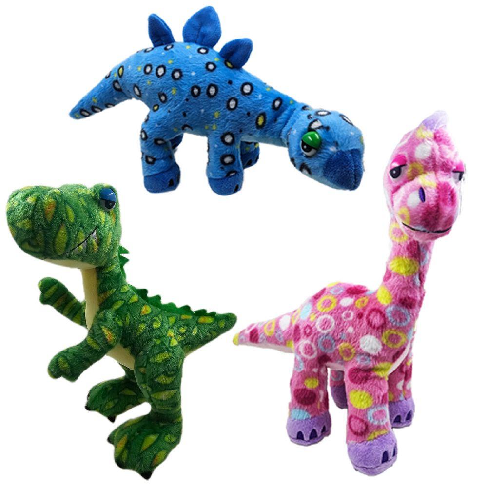 12 Wholesale 11 inch Bendable Dinosaur Plush - 3 Asst. Styles image