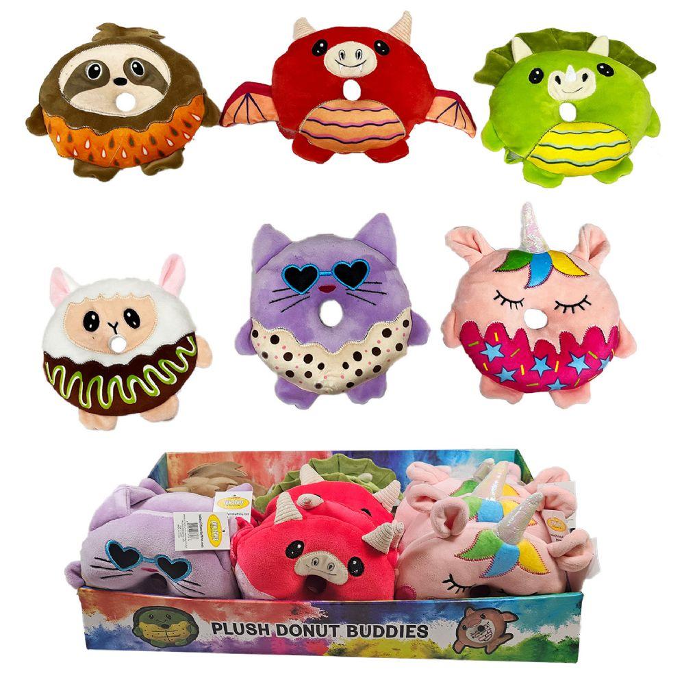 18 Wholesale 8 inch Plush Scented Donut Buddies - 6 Asst image