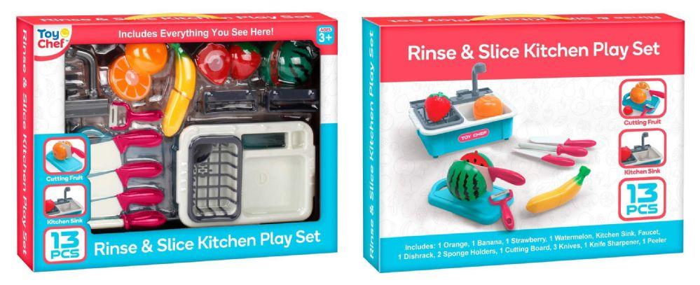 12 Wholesale Rinse & Slice Kitchen Playset image