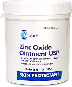 24 Wholesale Globe Zinc Oxide 20% Ointment Jar 16 oz image