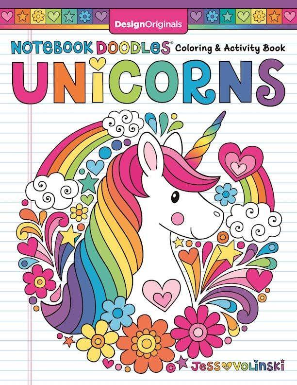 12 Wholesale Notebook Doodles: Unicorns Coloring & Activity Book image