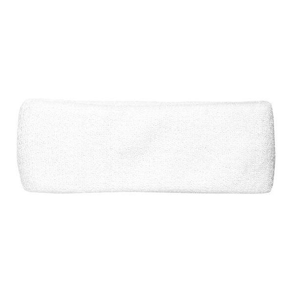 24 Wholesale Cotton Terry Cloth Headband WHITE image