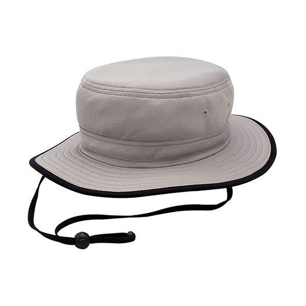 24 Wholesale 3D Grid-Textured Cool & Dry Performance Bucket Hat GREY-L image