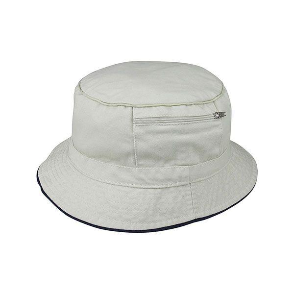 24 Wholesale Cotton Twill Washed Bucket Hat PTY-NVY-M image