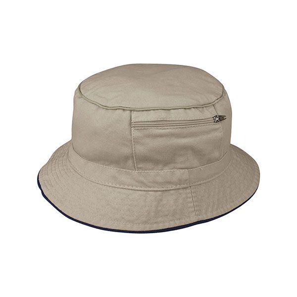 24 Wholesale Cotton Twill Washed Bucket Hat KK-NVY-M image