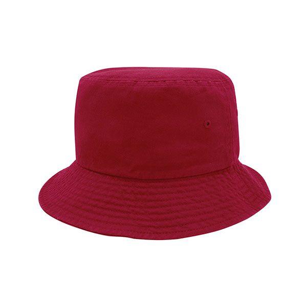 24 Wholesale Cotton Twill Bucket Hat RED-L image