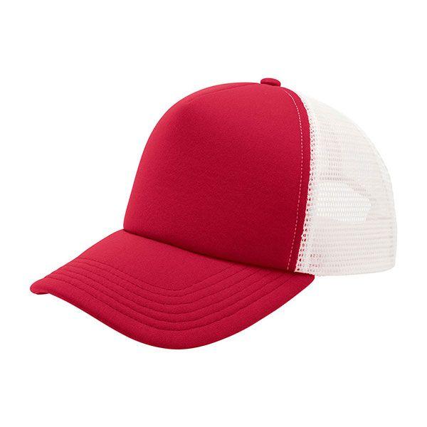 24 Wholesale Summer Trucker Cap RED-RED-WT image