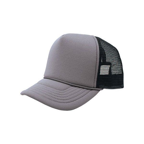 24 Wholesale Trucker Summer Mesh Cap GREY-BLK image