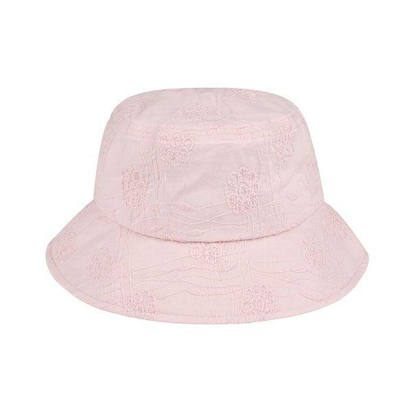 24 Wholesale Ladies' Embroidered Cotton Fashion Bucket Hat L.PINK image