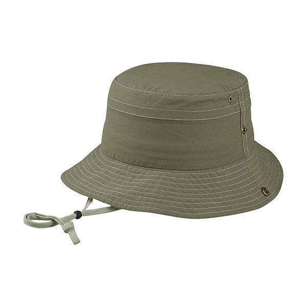 24 Wholesale Juniper Taslon UV Bucket Hat w/ Side Snaps BROWN-KK-ML image