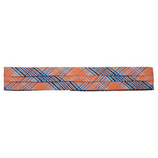 24 Wholesale Pleated Plaid Decorating Band ORANGE image