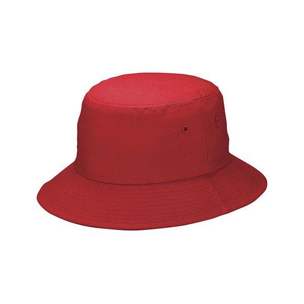 24 Wholesale Promotional Style Cotton Blend Twill Bucket Hat RED image
